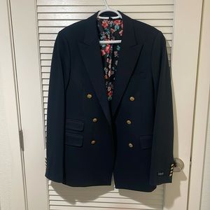 Navy Blue Double Breasted Blazer